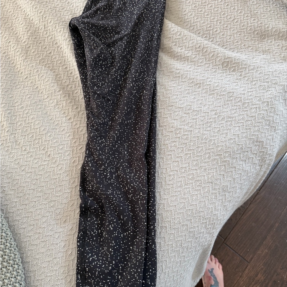 Lululemon Athletica Black and White Speckled Leggings